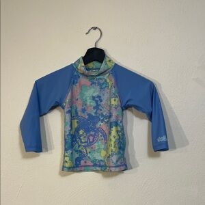 Colorful Kids Swim Rashguard - Blue and Multicolor